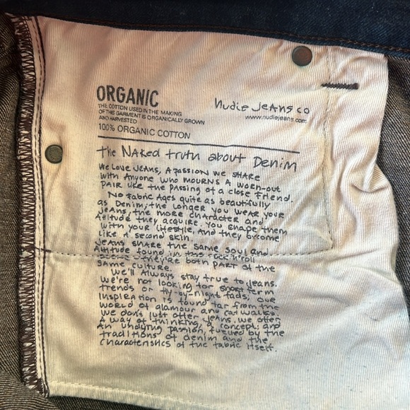 Nudie Jeans, Organic Skinny Jeans, Women’s - Size 32, Inseam 32 - Picture 6 of 10